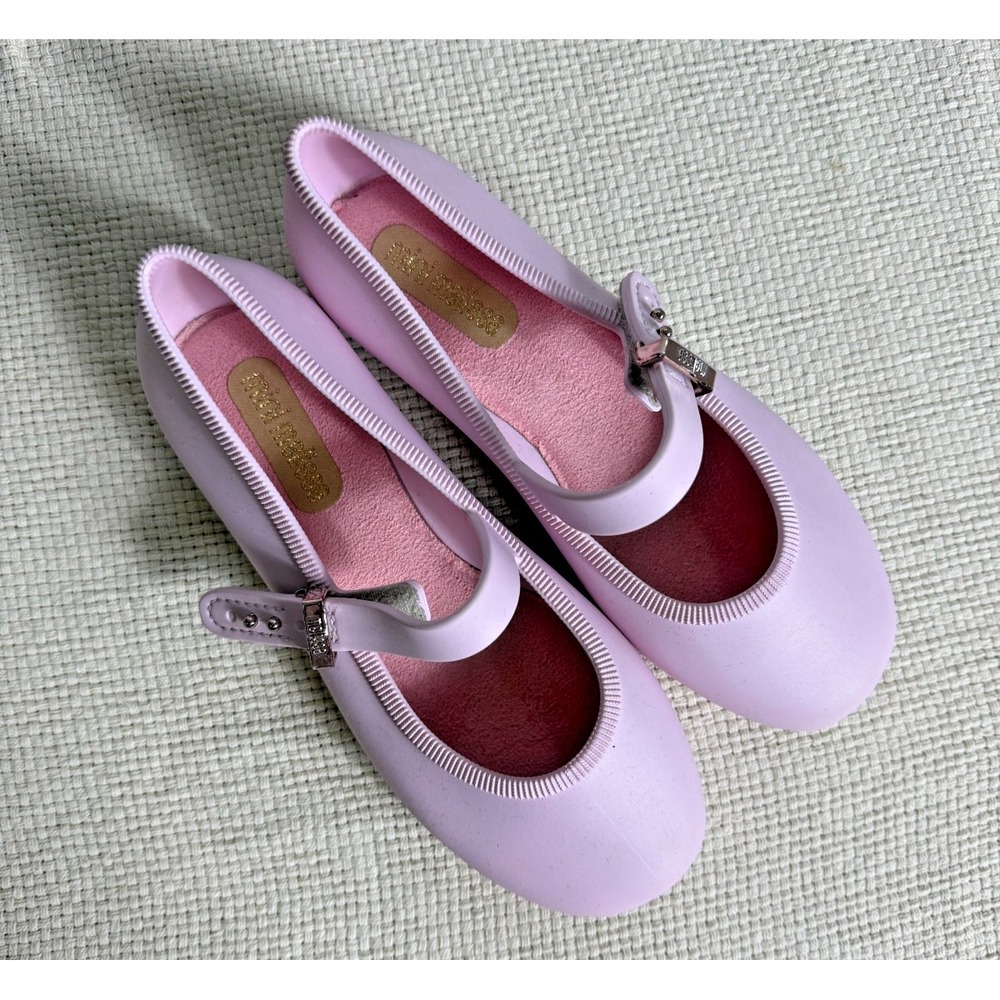 MINI MELISSA kids Soft Ballerina Flat Mary Jane Ballet Rubber Shoes Size 12